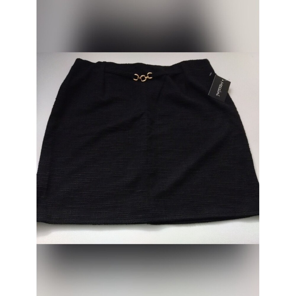 Messini Black Women's Skirt with Gold Accent New Size L